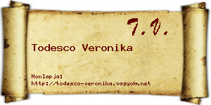 Todesco Veronika névjegykártya